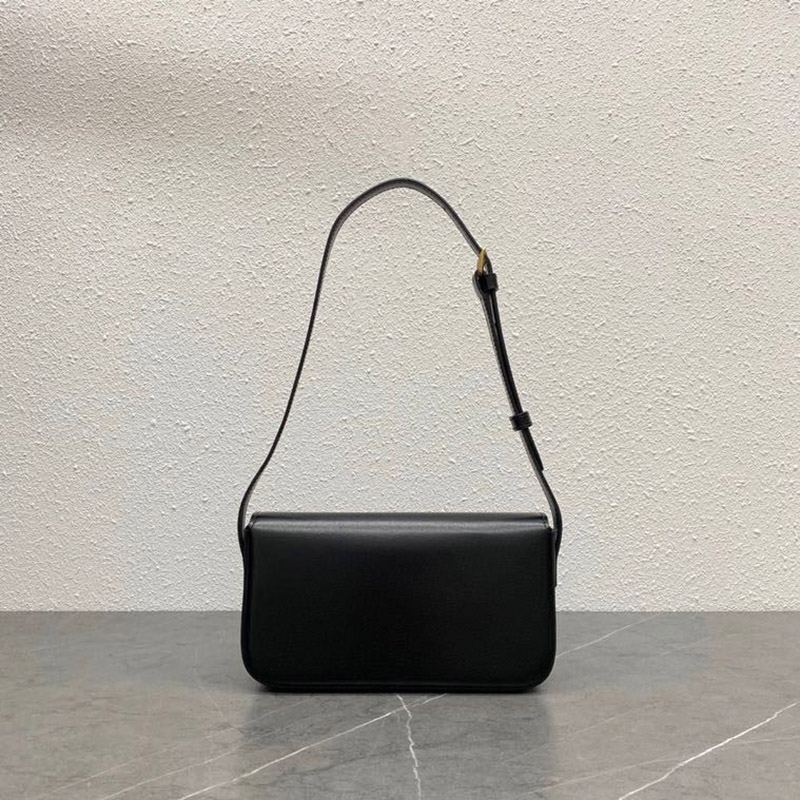 Sac à bandoulière en cuir véritable à fermoir pour femmes
