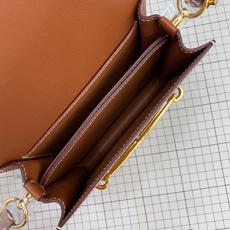 Women's Genuine Leather Pig Nose Lock Buckle Crossbody Bag