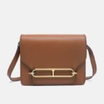 Women's Genuine Leather Pig Nose Lock Buckle Crossbody Bag