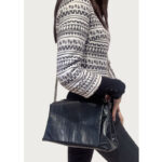 Women's Leather Quilted Magnetic Flap Chain Crossbody Bag