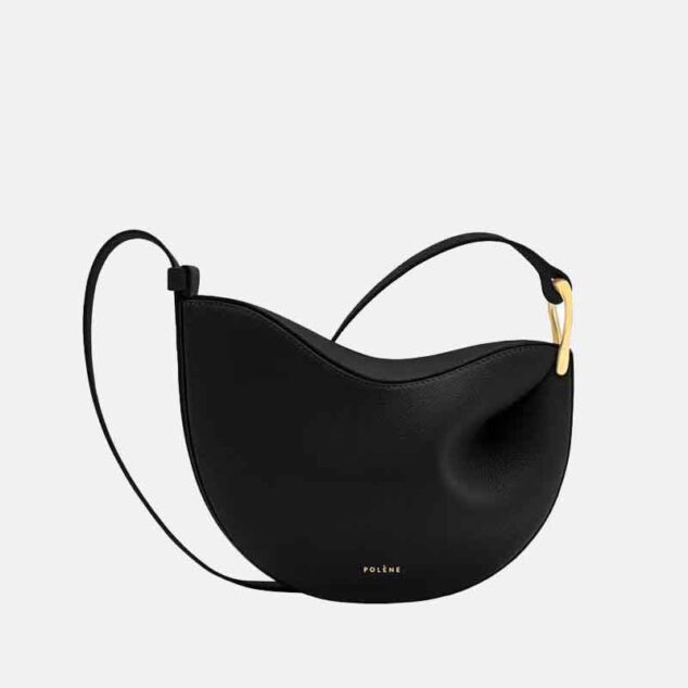 Women's Minimalist Leather Hobo Bag with Crossbody Strap - ROMY TISA