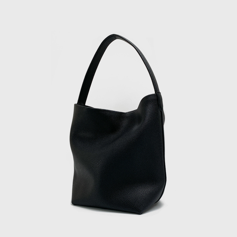 Women's Minimalist Genuine Leather Single Shoulder Bucket Bag