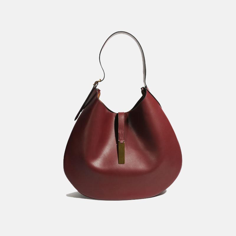 Women's Vintage Genuine Leather Shell Shape Crossbody Tote Bag