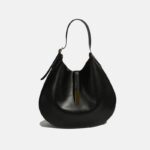 Women's Vintage Genuine Leather Shell Shape Crossbody Tote Bag