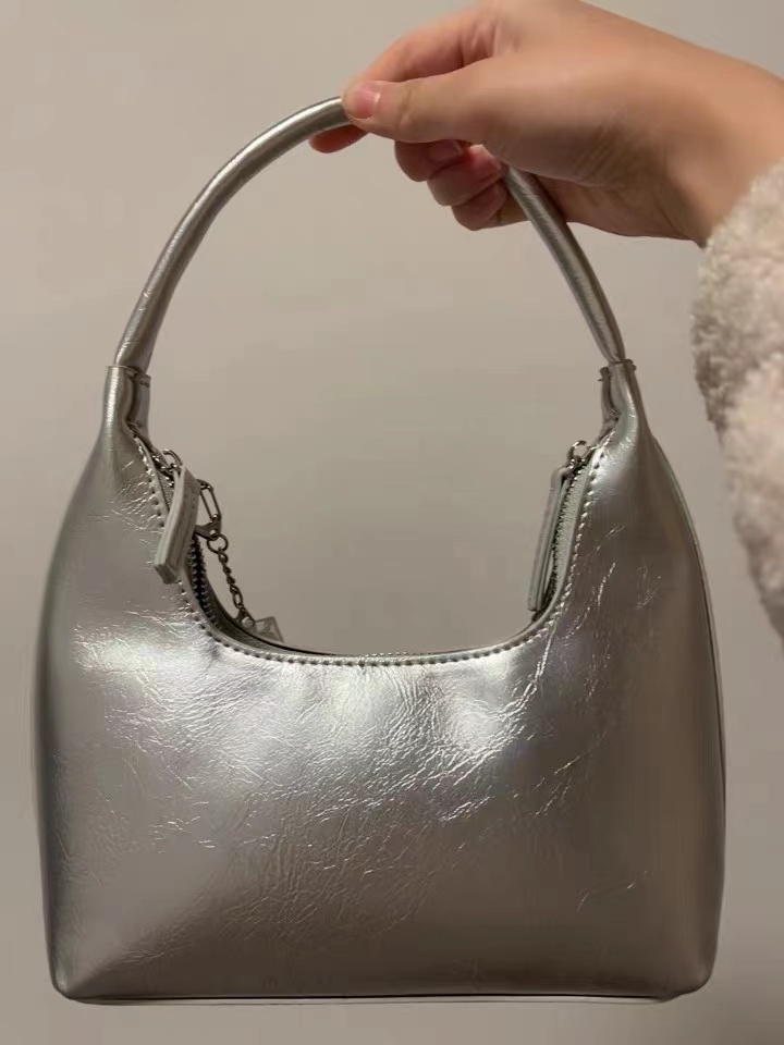 Women's Small Genuine Leather Hobo Baguette Bags photo review