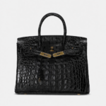 Women's Alligator Print Top Handle Bags in Split Leather