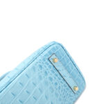 Women's Alligator Print Top Handle Bags in Split Leather