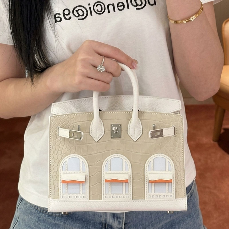 Women's Genuine Leather HOUSE Top Handle Bags