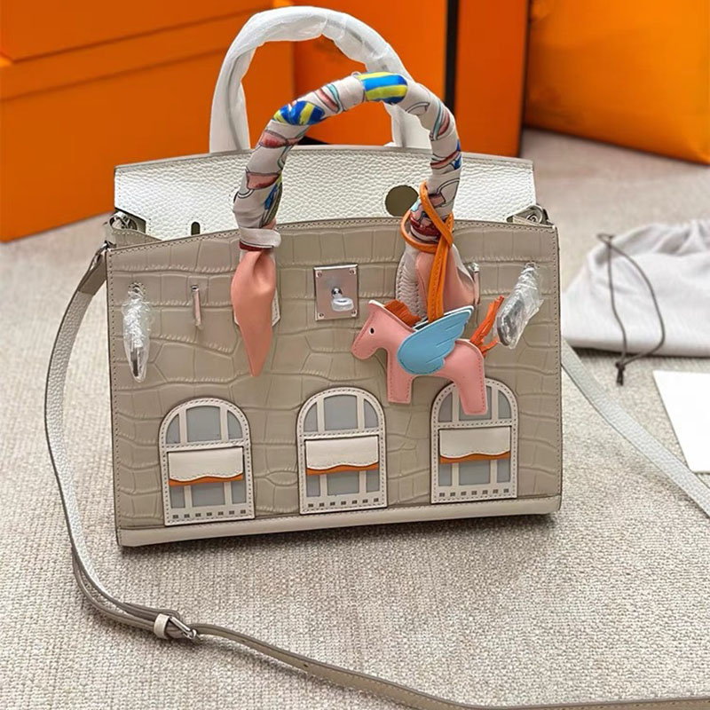 Women's Genuine Leather HOUSE Top Handle Bags
