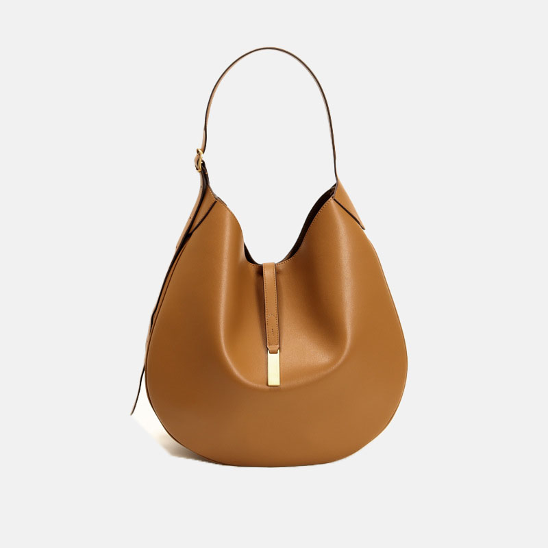Women's Genuine Leather Lock Hobo Bag