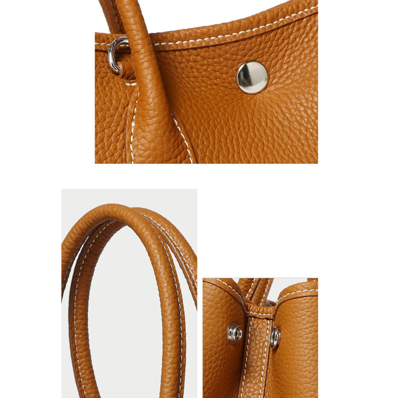 Women's Magnetic Closure Crossbody Tote Bag In Genuine Leather