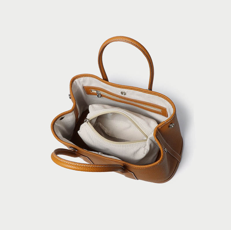 Women's Magnetic Closure Crossbody Tote Bag In Genuine Leather