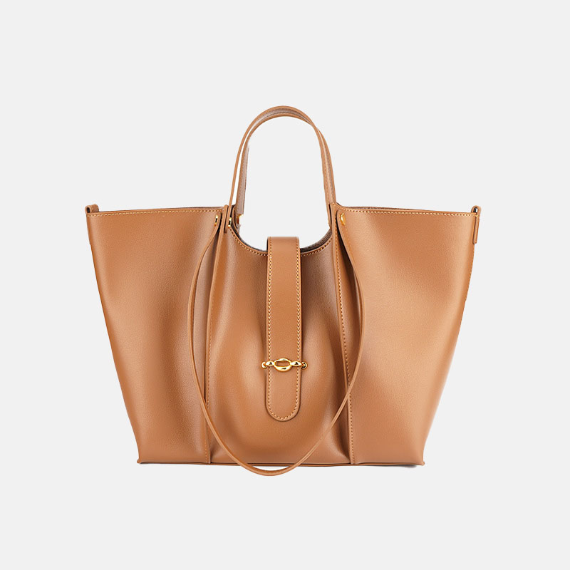 Women's Minimal Genuine Leather Tote Bags