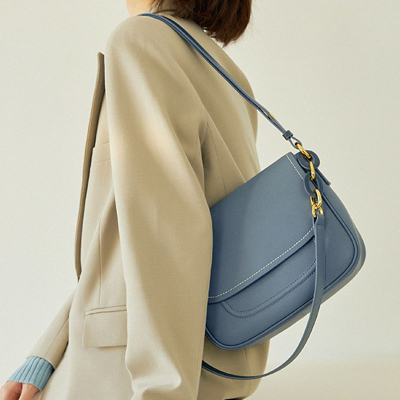 Women's Genuine Leather Flap Crossbody Shoulder Bags