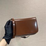 Women's Genuine Leather Minimalist Flap Crossbody Box Bag
