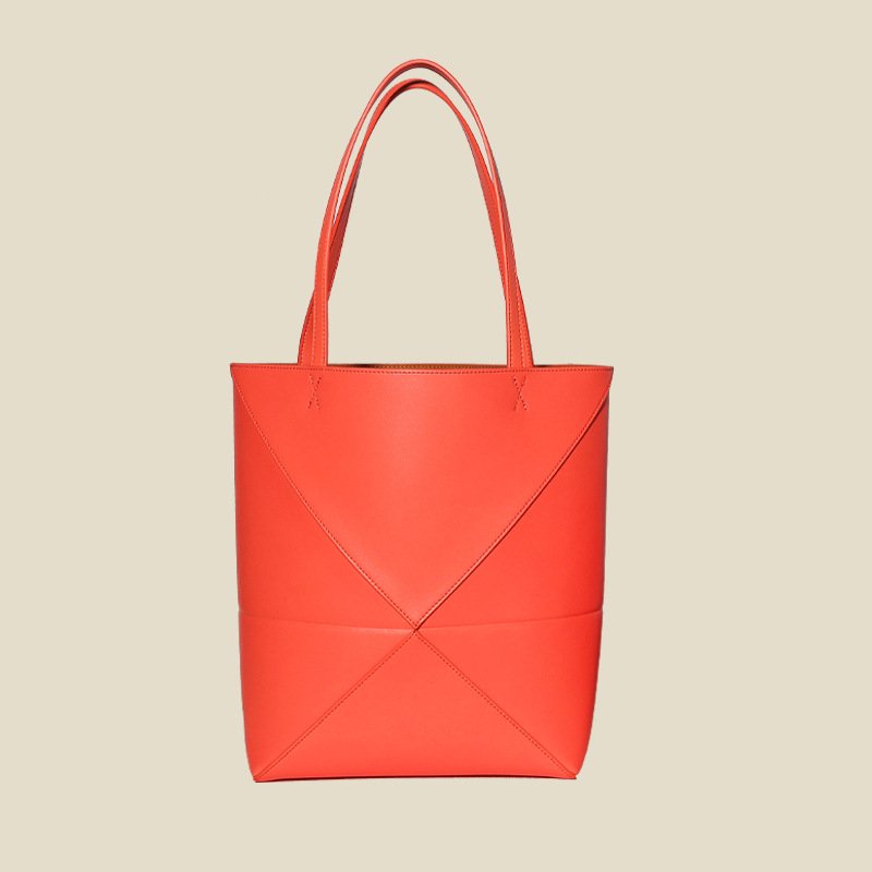 Women's Geomatric Split Cowhide Tote Bags