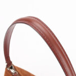 Sacs baguette pour femmes en cuir de vachette et daim