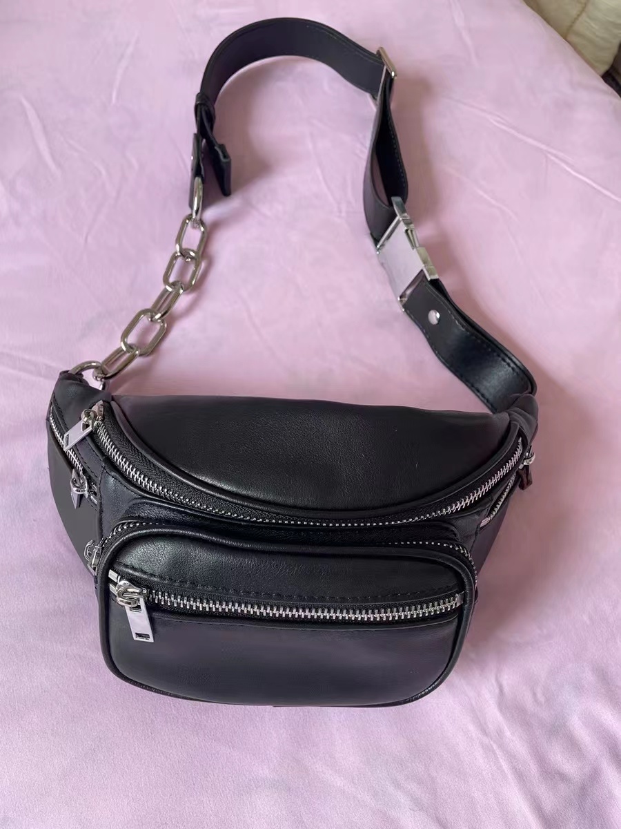 Women's Genuine Leather Zippers Waist Bags Fanny Packs photo review