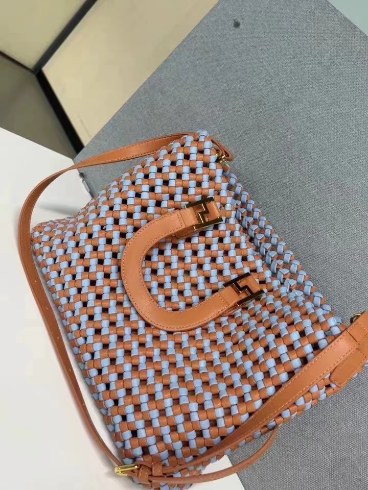 Women's Handmade Two Tone Braided Tote Bags in Vegan Leather photo review