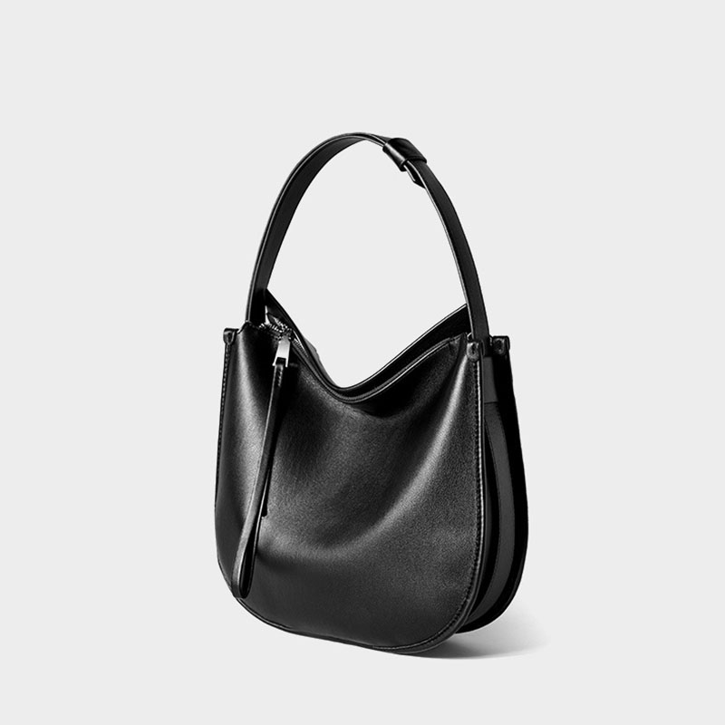 Women's Genuine Leather Minimalist Shoulder Crossbody Hobo Bag