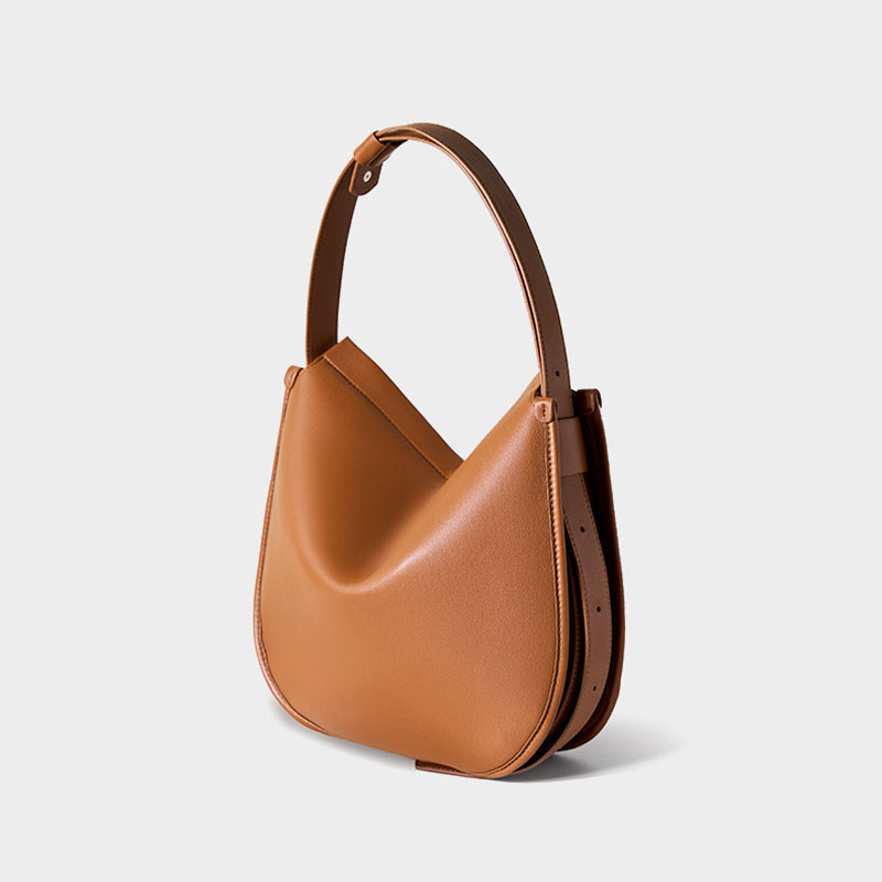 Women's Genuine Leather Minimalist Shoulder Crossbody Hobo Bag