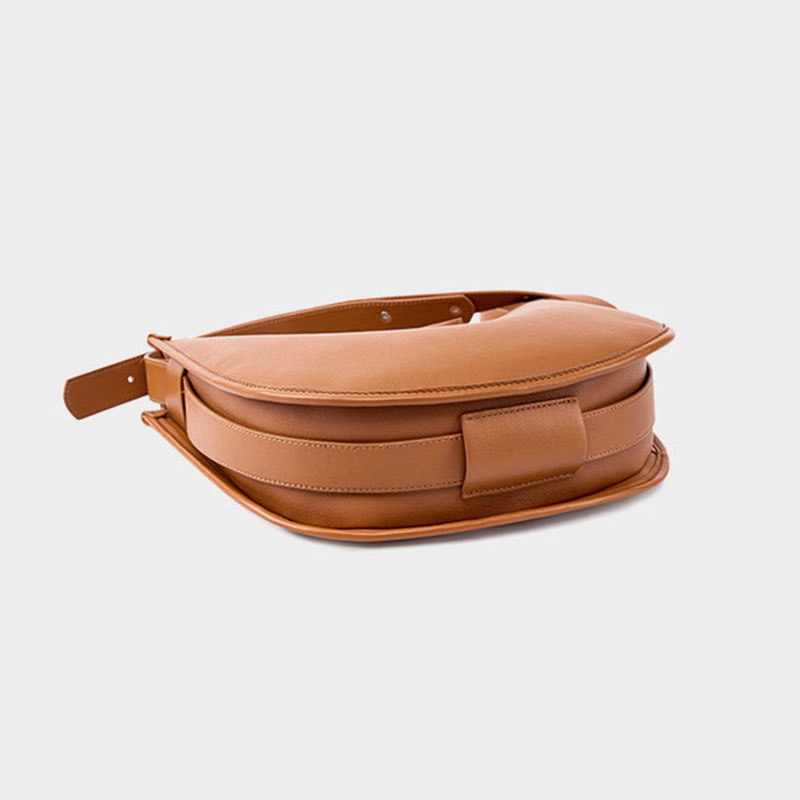 Women's Genuine Leather Minimalist Shoulder Crossbody Hobo Bag