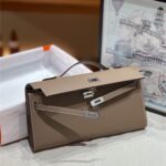 Women's Genuine Leather Top Handle Lock Closure Clutch Bag