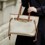 Women's Minimalist Genuine Leather Lock Decoration Tote Bag