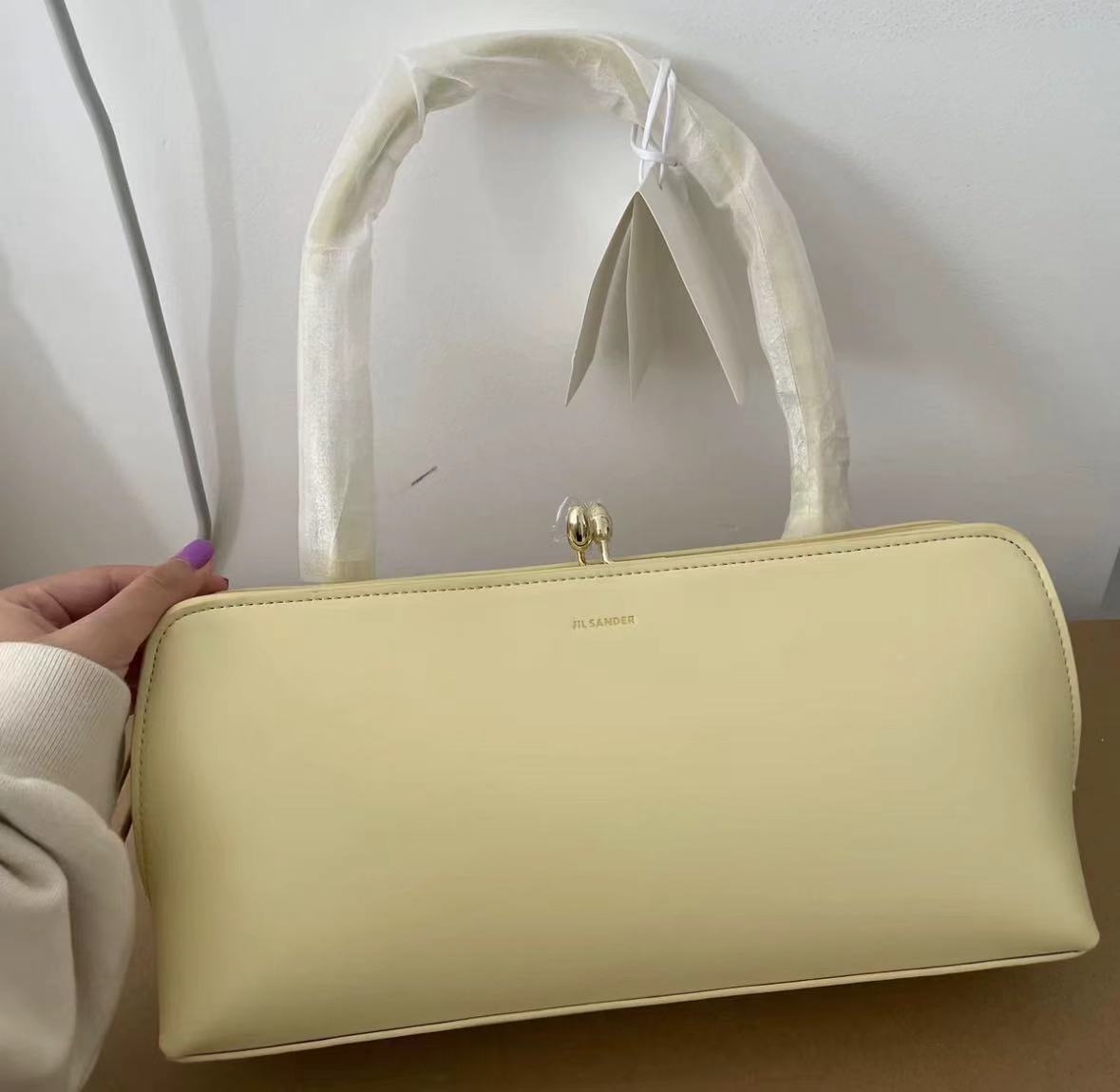 Women's Minimal Long Baguette Bags Genuine Leather photo review
