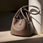 Women's Genuine Leather Crossbody Bucket Bags With Magnetic Closure