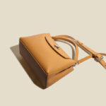 Women's Minimalist Genuine Leather Lock Buckle Crossbody Shoulder Handbag