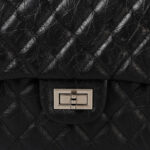 Women's Quilted Leather Flap Lock Clasp Crossbody Shoulder Chain Bags In Black