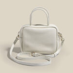 Women's Small Genuine Leather Top Handle Crossbody Bag with Minimalist