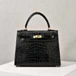 Women's Top Handle Bags Croc Print Split Leather