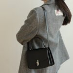Women's Vintage Genuine Leather Lock Buckle Crossbody Shoulder Handbags