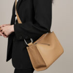 Women's Vintage Genuine Leather Pillow Shape Zipper Crossbody Shoulder Bag