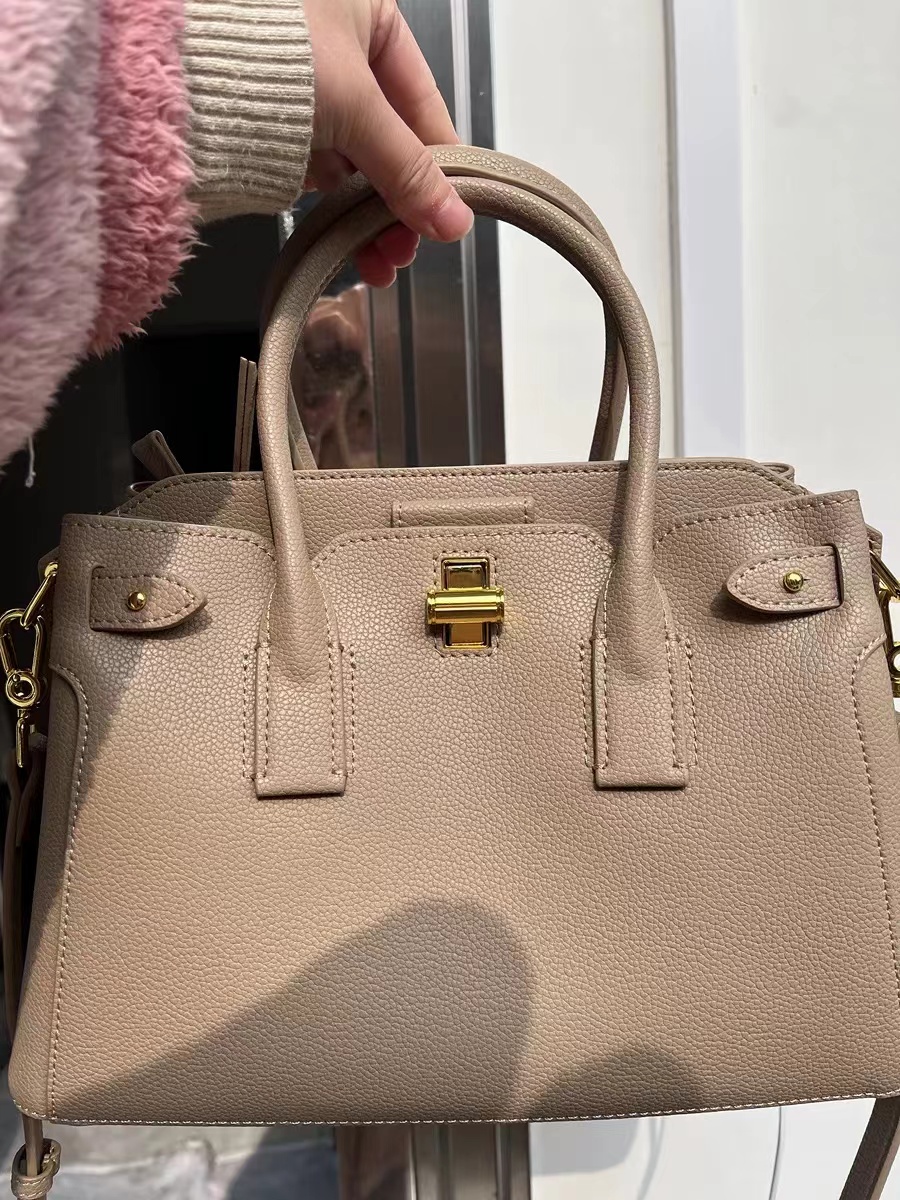 Women's Cowhide Leather Dual Handle Handbags photo review