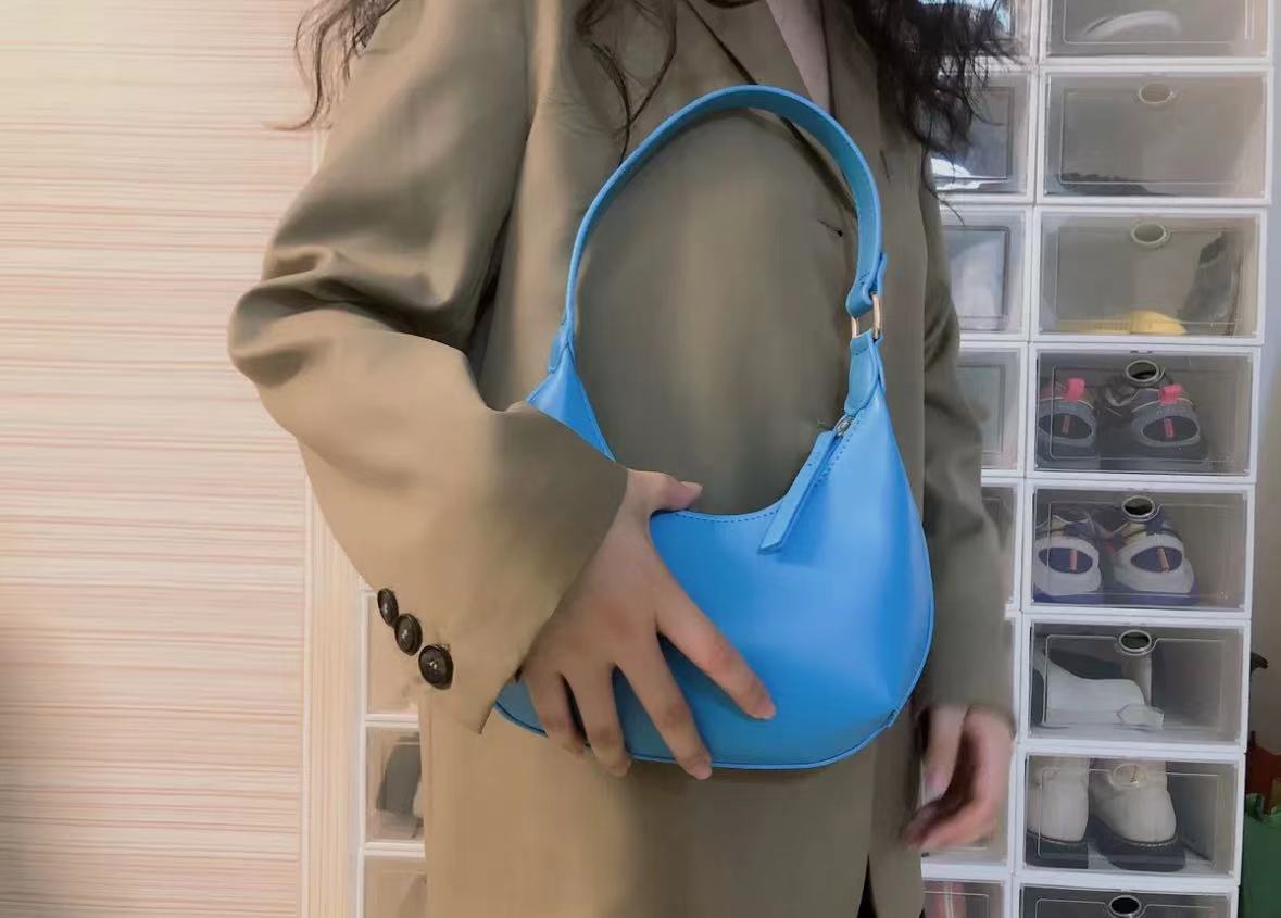 Women's Minimal Hobo Baguette Bags in Vegan Leather photo review