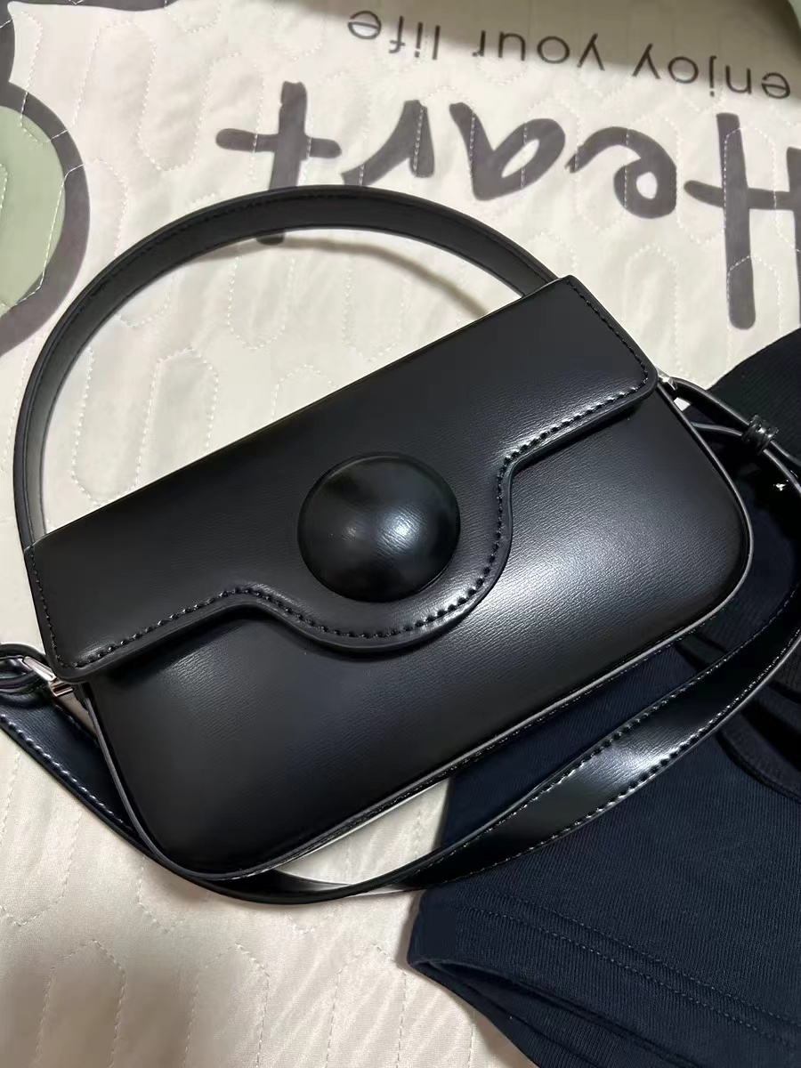 Women's Mini Genuine Leather Magnetic Closure Crossbody Top Handle Bag photo review