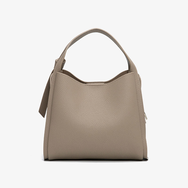 Women's Genuine Leather Crossbody Shoulder Bucket Bag In Minimalist