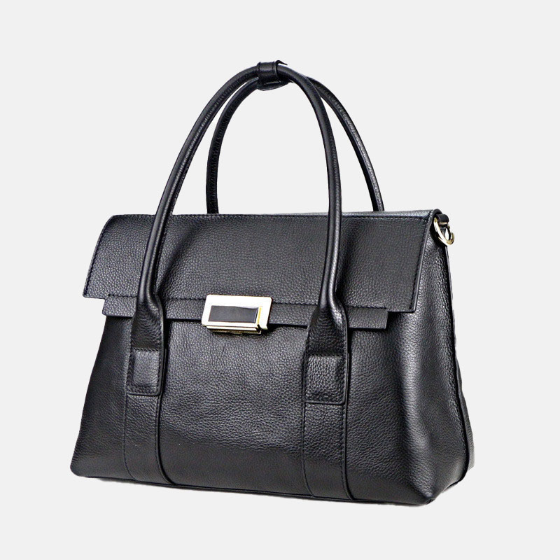 Women's Genuine Leather Lock Buckle Crossbody Shoulder Handbags