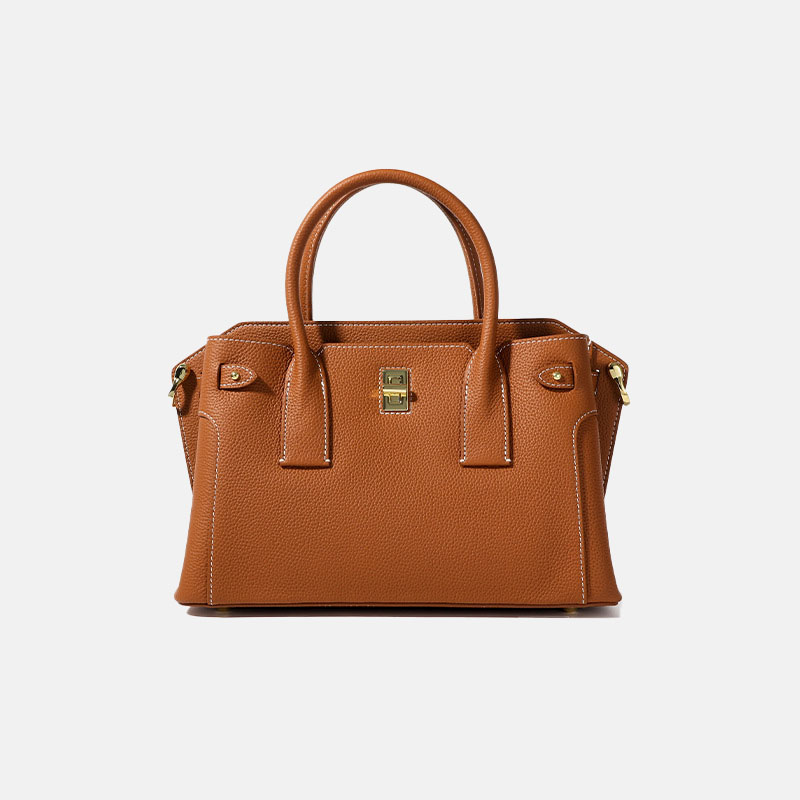 Women's Genuine Leather Top Handle Crossbody Bag in Minimalist