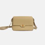 Damen Echtleder Vintage Klappe Schloss Crossbody Umhängetaschen