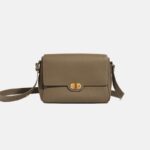 Damen Echtleder Vintage Klappe Schloss Crossbody Umhängetaschen