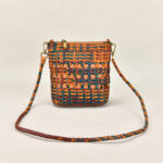 Women's Woven Genuine Leather Zippered Crossbody Beach Tote Bags