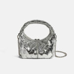 Women's Woven Leder Zipper Crossbody Kette Handtaschen