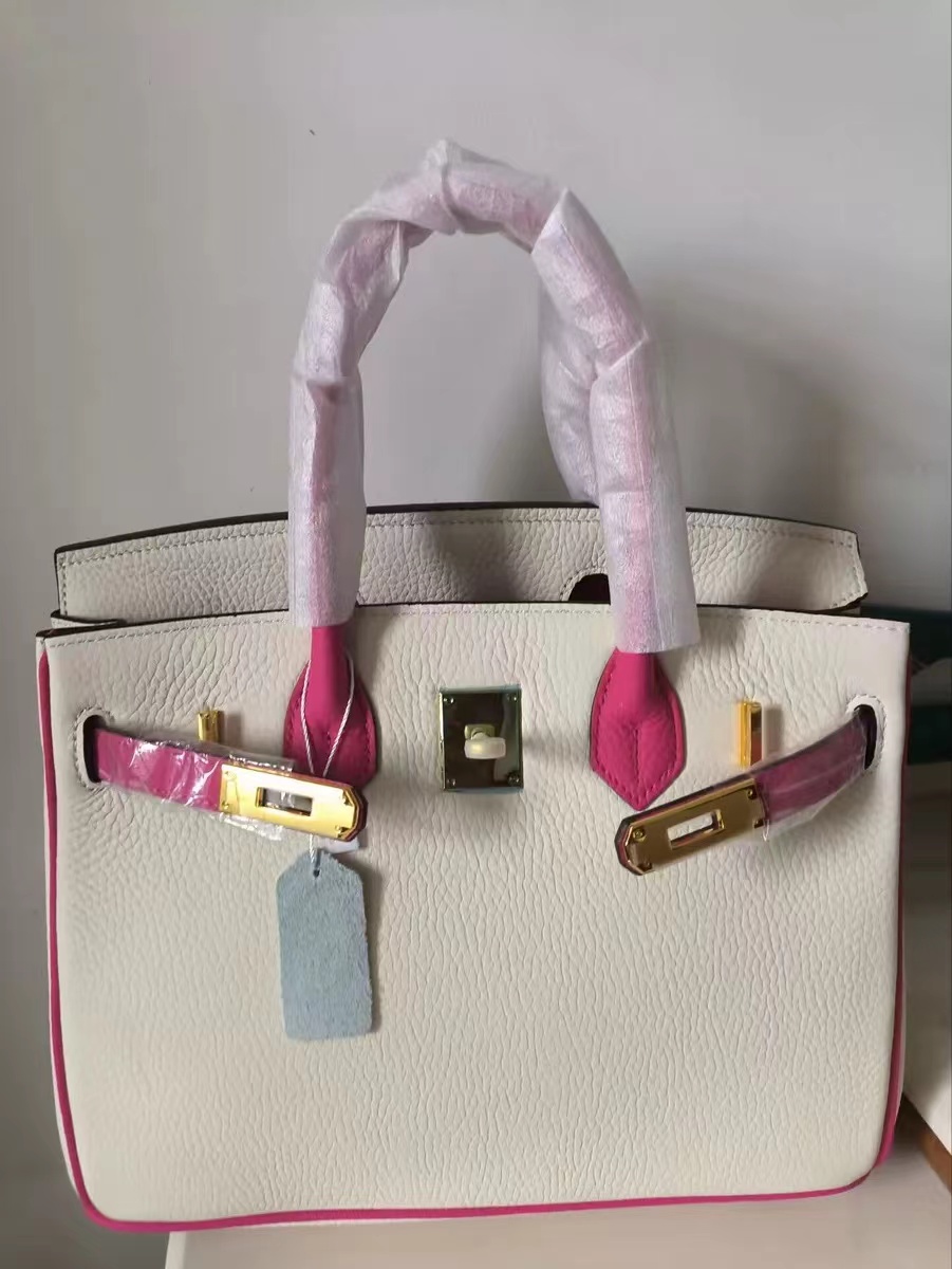 Women's Genuine Leather Lychee Pattern Lock Buckle Crossbody Shoulder Handbag photo review