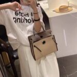 Women's Two Tone Top Handle Bags with Shoulder Strap photo review