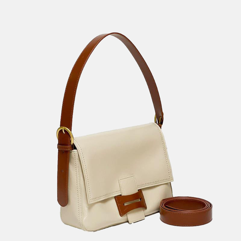 Women's Flap Closure Crossbody Shoulder Bags In Genuine Leather