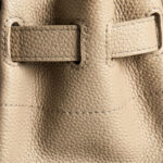Women's Full-Grain Leather Rectangular Lock Buckle Top Handle Bag